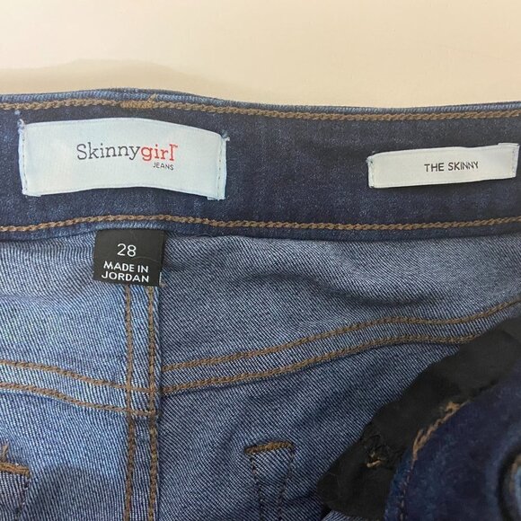 Skinnygirl Jeans Women's Size 28 (28 x 29) Skinny Mid Rise Dark Wash - Picture 10 of 12